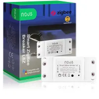 NOUS L6Z smarter ZigBee Zwischendecken Schalter /Aktor 1er max. 2200W 10A mit Strom-Verbrauchsmessung und ZigBee