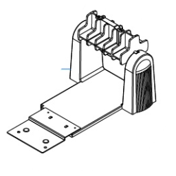 TSC externe Rollenhalterung, inkl.: 1" Kern-Etikettenspindel & 1,5" Kern-Adapter, Farbe: grau für TC Serie (Desktop)